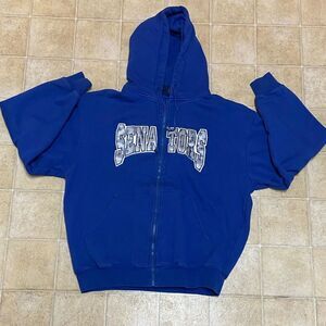 Vos Sports Sena Tors 80% Cotton Unixes Blue Sweater Size L